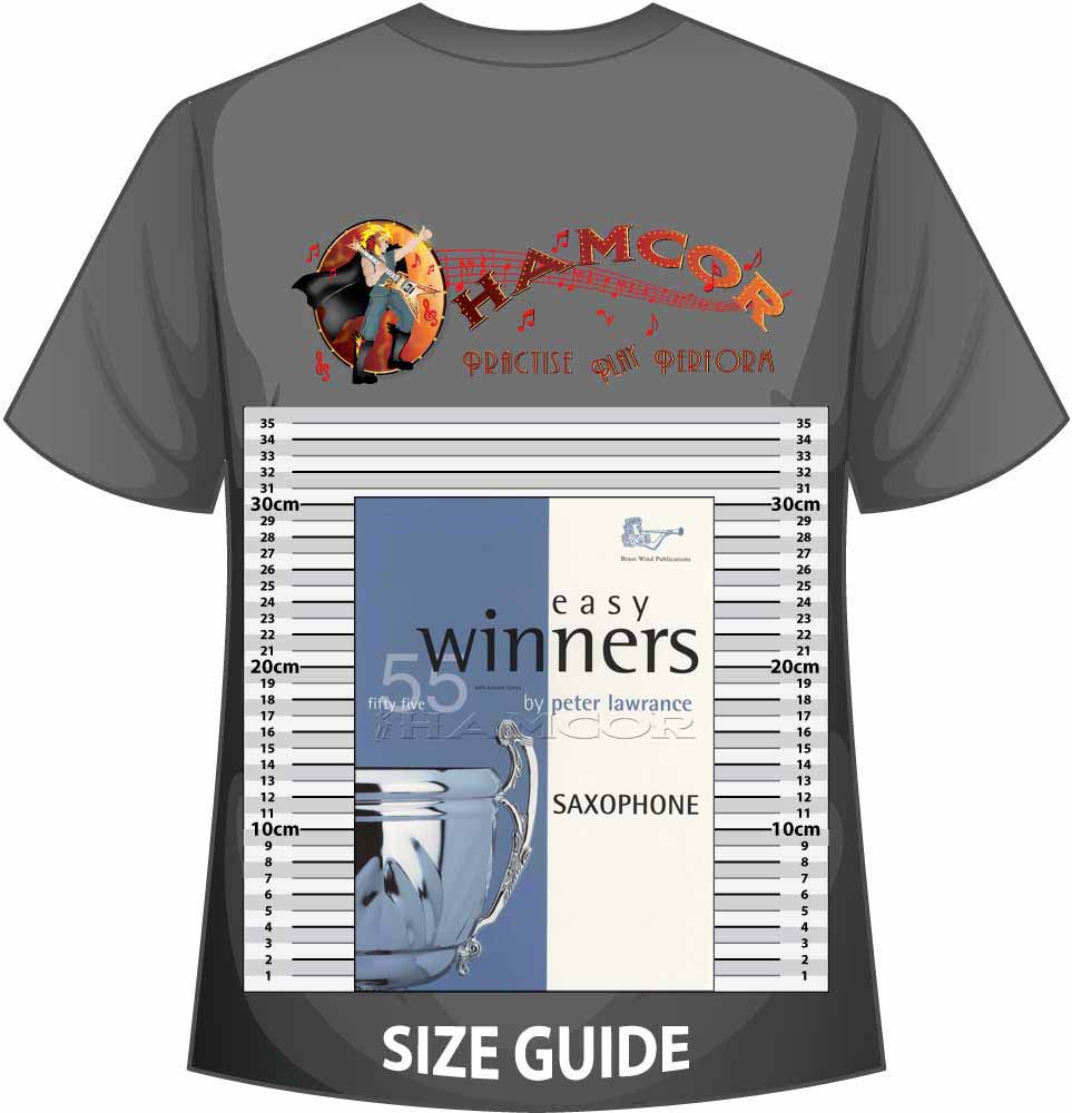 front cover of Easy Winners for Saxophone on a size guide