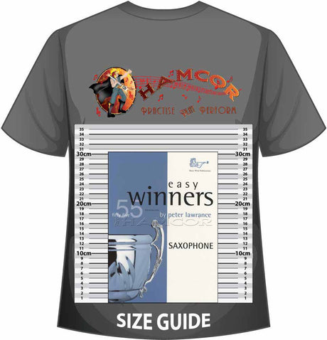 front cover of Easy Winners for Saxophone on a size guide
