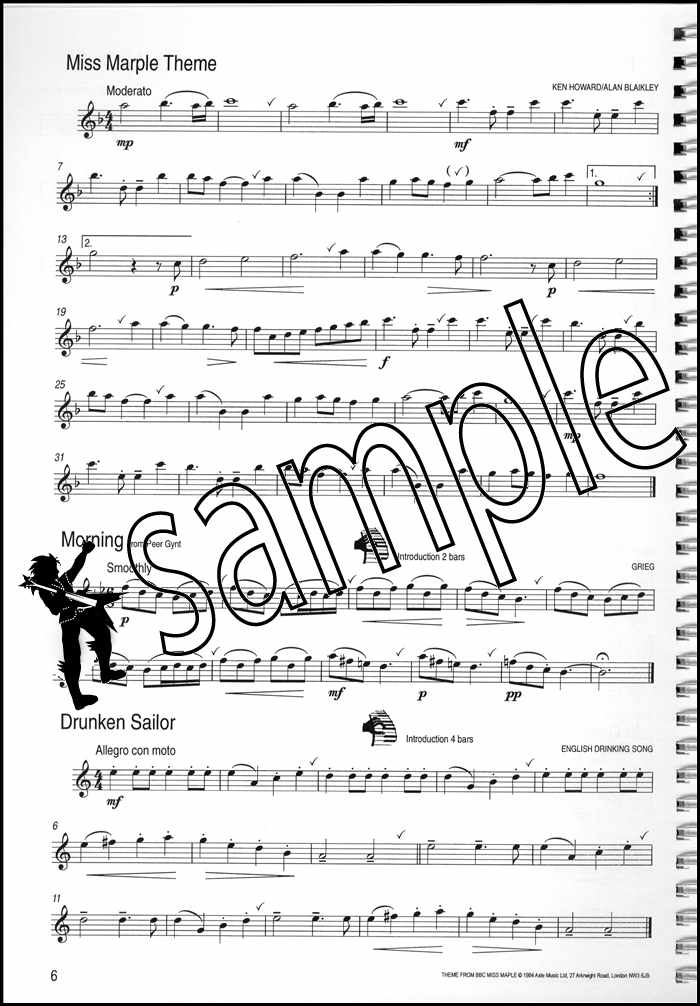 2nd sample page from Winners Galore for Treble Recorder