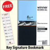 front cover of Winner Scores All for Bassoon together with free Bass Glef bookmark