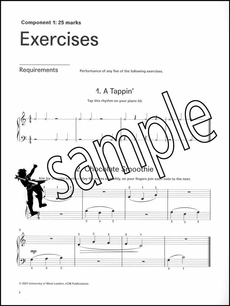 1st sample page from London College of Music Piano Handbook Pre Preparatory from 2021