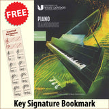 front cover of London College of Music Piano Handbook Pre Preparatory from 2021 together with free Piano Clef bookmark