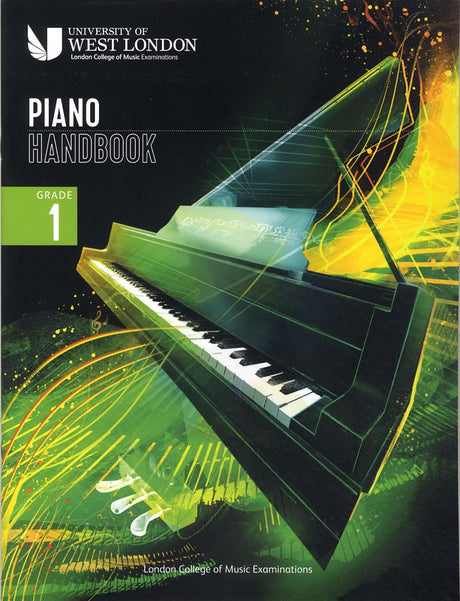 front cover of London College of Music Piano Handbook Grade 1 from 2021