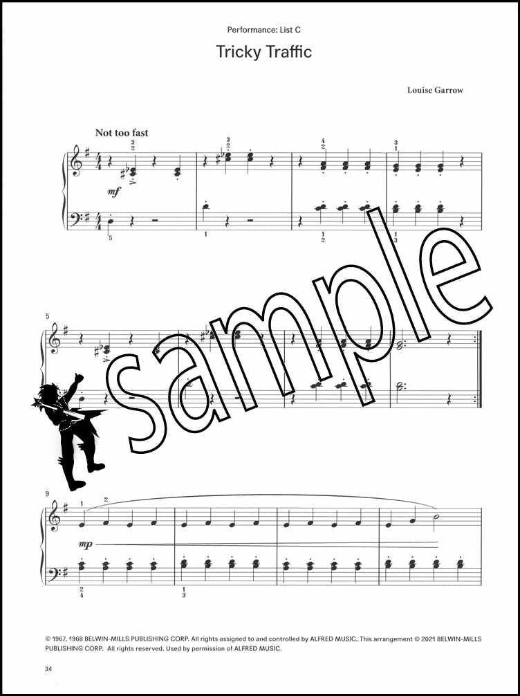 3rd sample page from London College of Music Piano Handbook Grade 1 from 2021