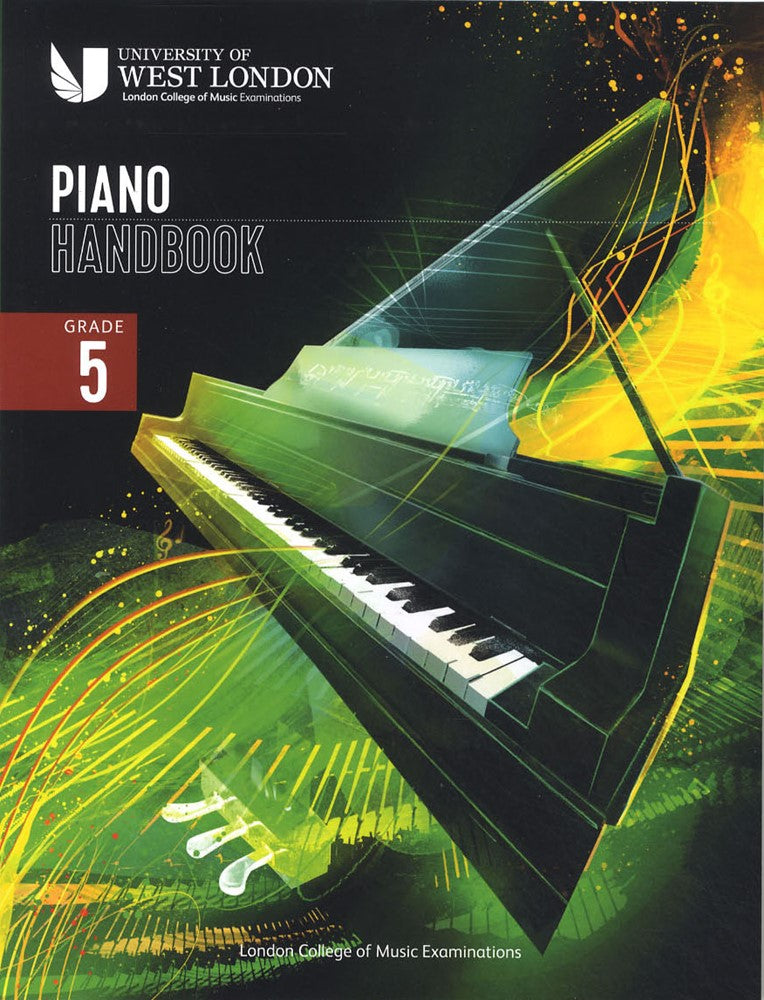 front cover of London College of Music Piano Handbook Grade 5 from 2021