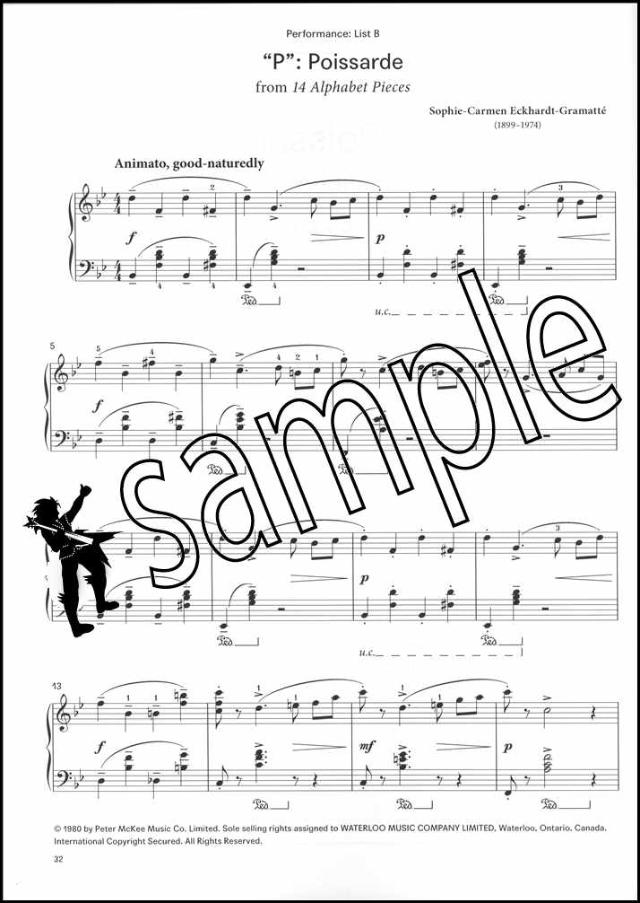 2nd sample page from London College of Music Piano Handbook Grade 5 from 2021