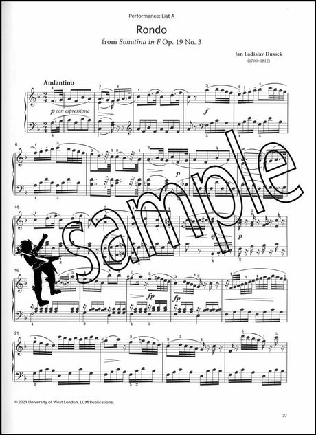 2nd sample page from London College of Music Piano Handbook Grade 6 from 2021