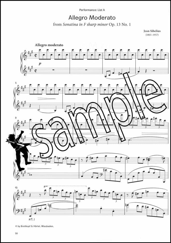 2nd sample page from London College of Music Piano Handbook Grade 8 from 2021