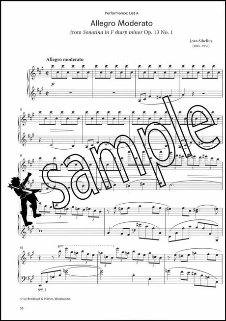 2nd sample page from London College of Music Piano Handbook Grade 8 from 2021