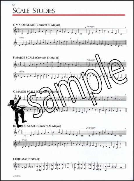 3rd sample page from Standard of Excellence Trombone Treble Clef Book 1