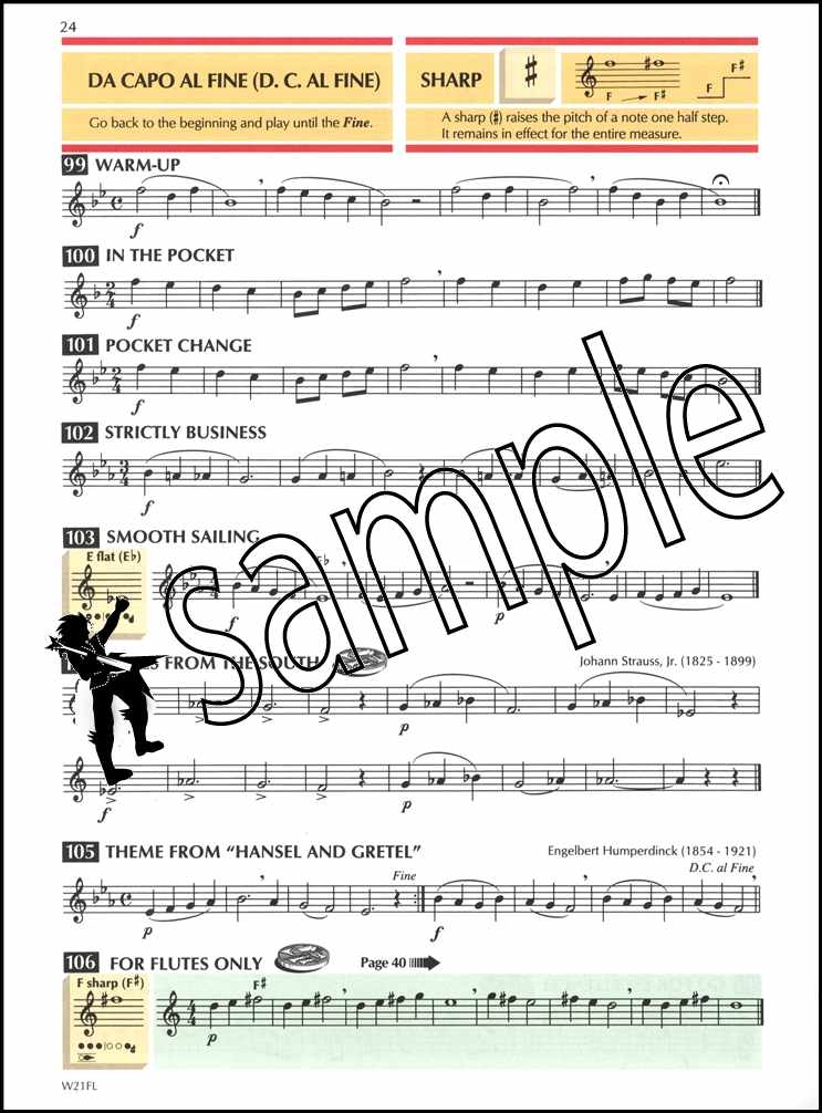 2nd sample page from Standard of Excellence Flute Book 1