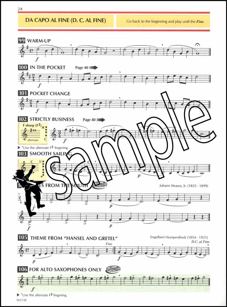 2nd sample page from Standard of Excellence Eb Alto Saxophone Book 1