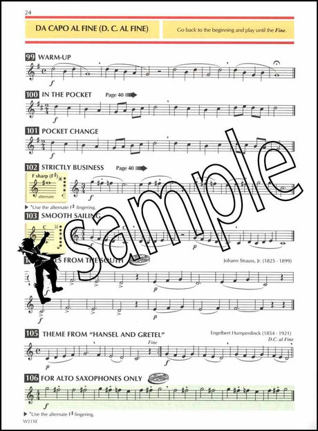 2nd sample page from Standard of Excellence Eb Alto Saxophone Book 1