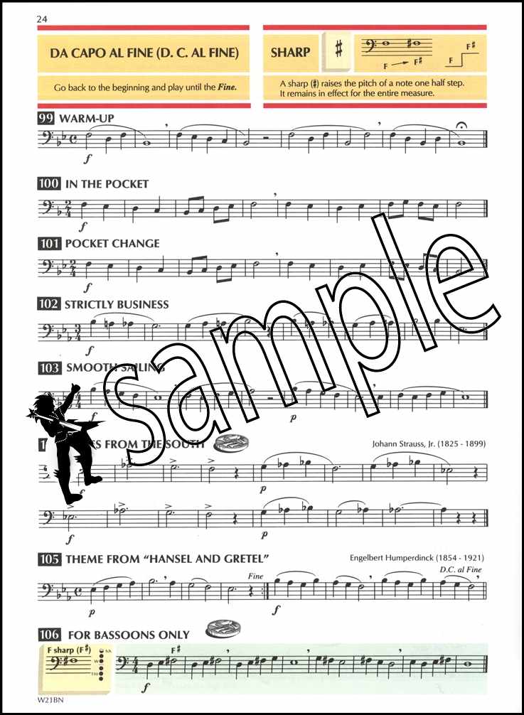 2nd sample page from Standard of Excellence Bassoon Book 1