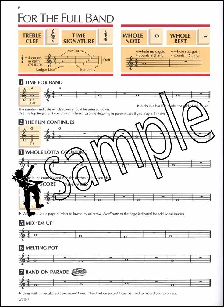 1st sample page from Standard of Excellence French Horn Book 1