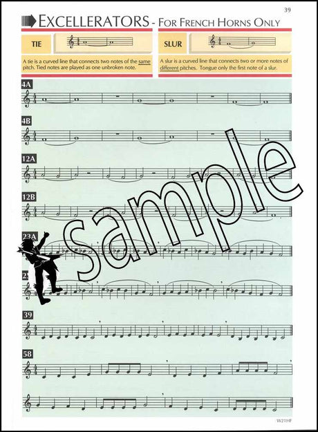 3rd sample page from Standard of Excellence French Horn Book 1