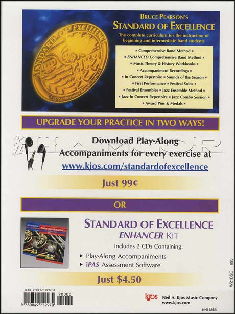 back cover of Standard of Excellence Eb Tuba Book 1