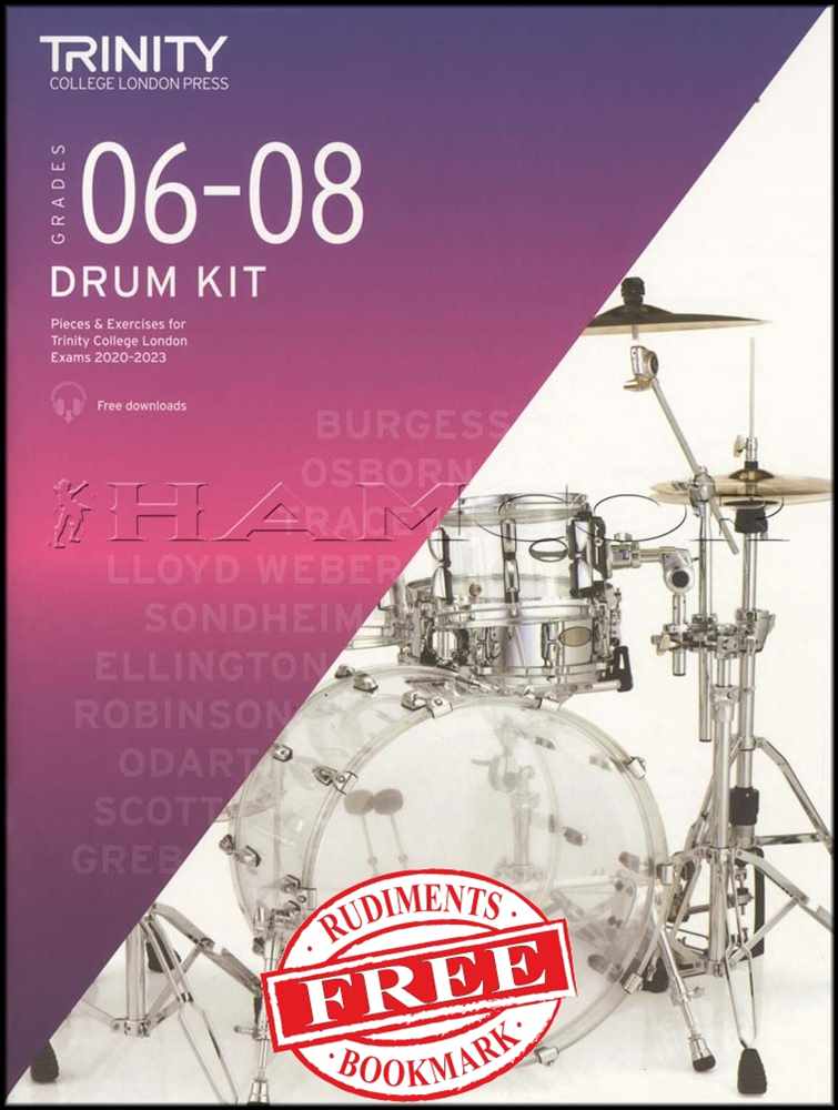 front cover of Trinity College London Drum Kit Grades 6-8 from 2020