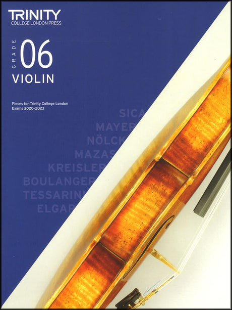 front cover of Trinity College London Violin Grade 6 (inc Piano) from 2020