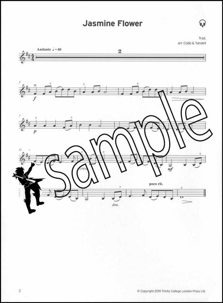 1st sample page from Trinity College London Violin Grade 1 (Part only) from 2020