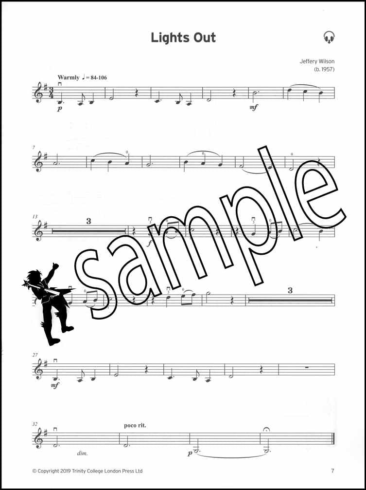 2nd sample page from Trinity College London Violin Grade 1 (Part only) from 2020