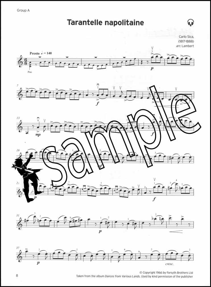 2nd sample page from Trinity College London Violin Grade 6 (Part only) from 2020