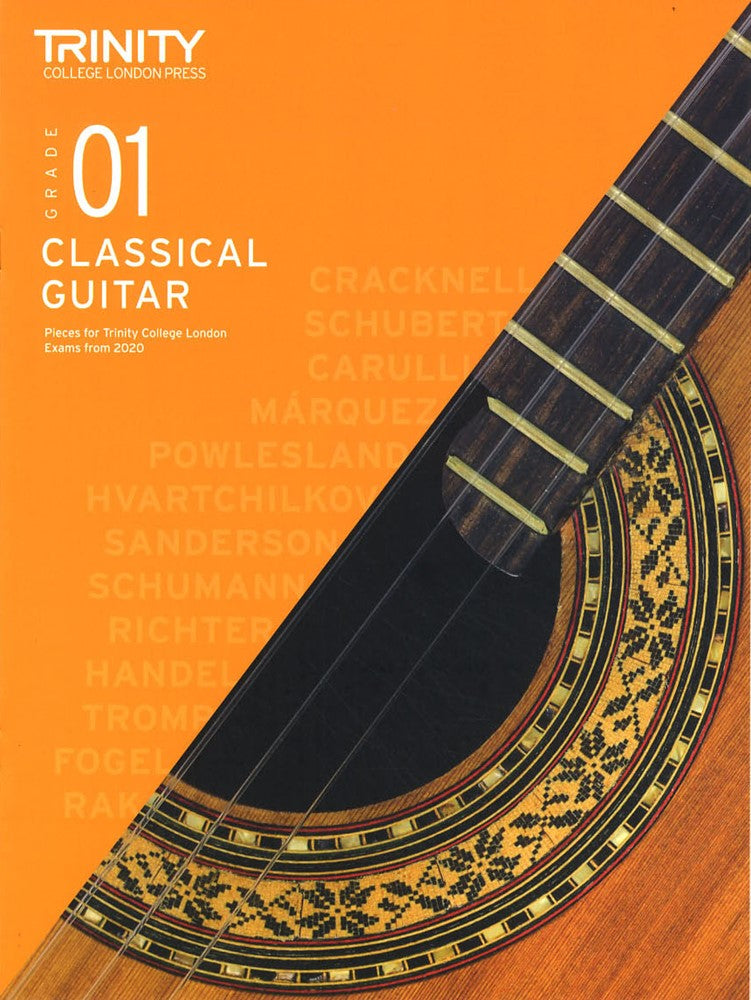 front cover of Trinity College London Classical Guitar Grade 1 from 2020