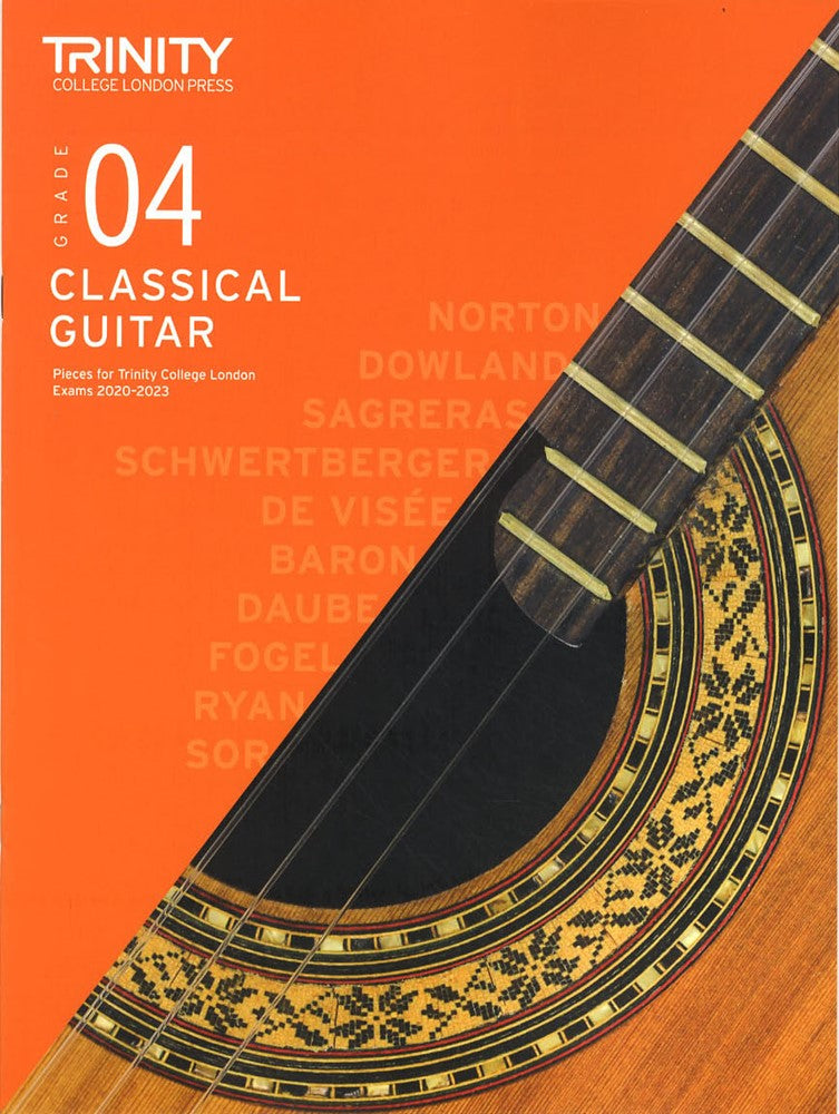 front cover of Trinity College London Classical Guitar Grade 4 from 2020