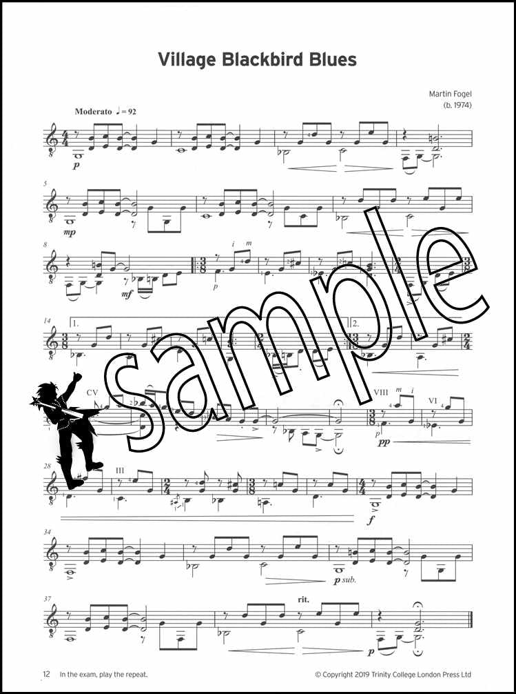 2nd sample page from Trinity College London Classical Guitar Grade 4 from 2020