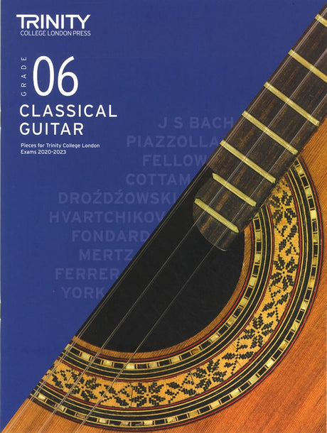 front cover of Trinity College London Classical Guitar Grade 6 from 2020