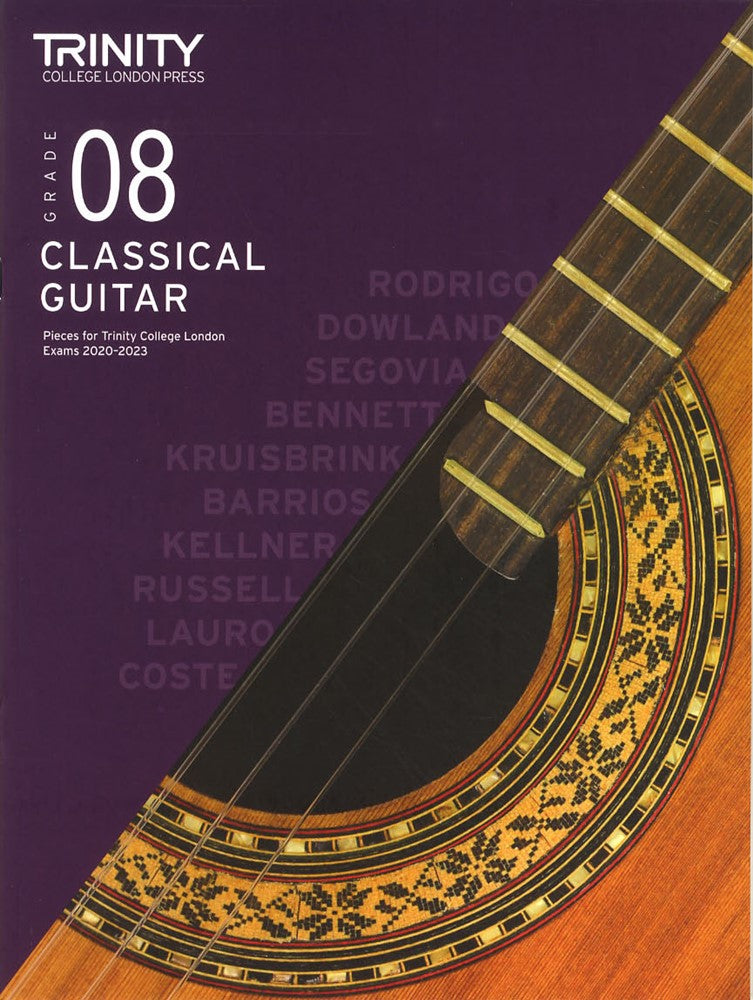 front cover of Trinity College London Classical Guitar Grade 8 from 2020