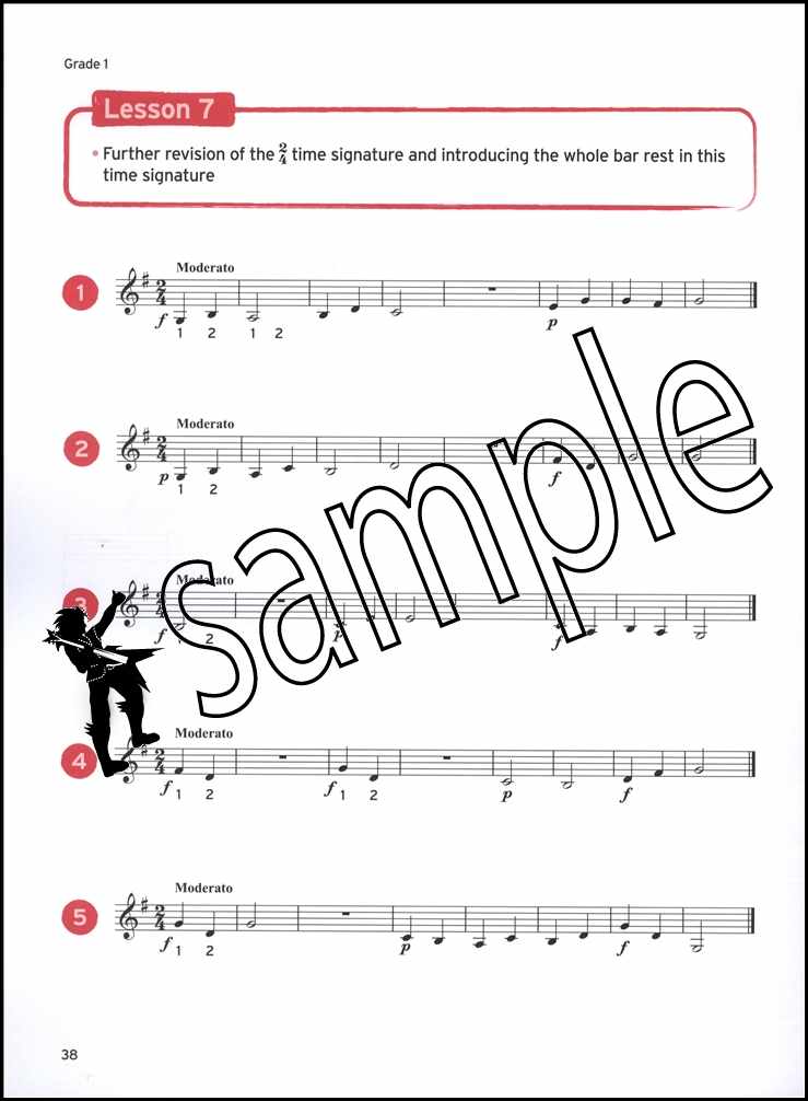 2nd sample page from Trinity College London Clarinet Sight Reading Initial-Grade 2