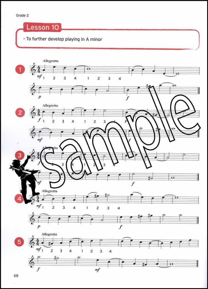 3rd sample page from Trinity College London Clarinet Sight Reading Initial-Grade 2