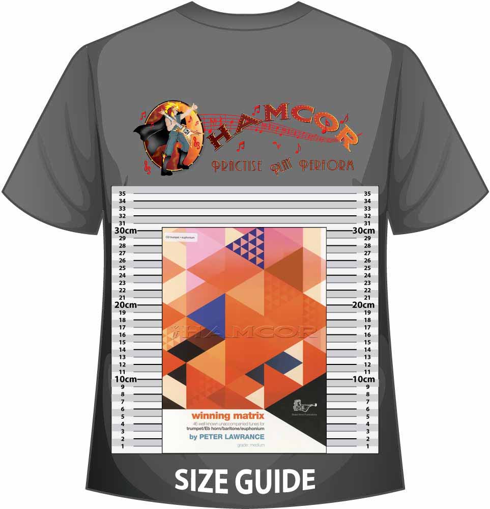 front cover of Winning Matrix for Trumpet Euphonium Book/CD on a size guide