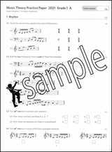 1st sample page from ABRSM Music Theory Practice Papers 2021 Grade 1