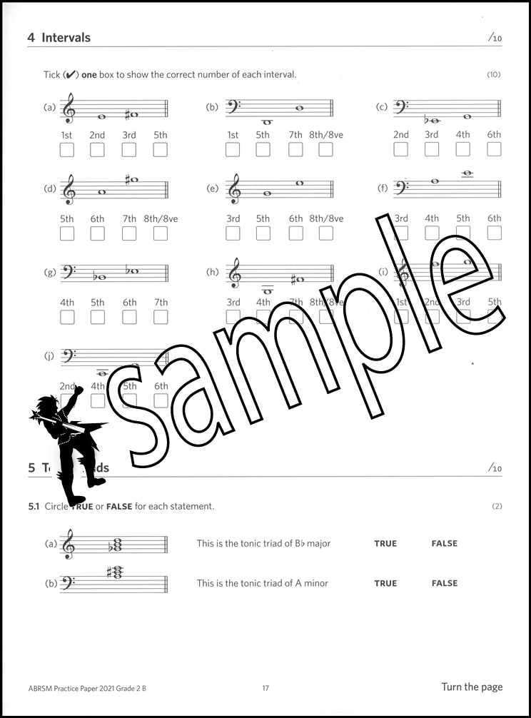 2nd sample page from ABRSM Music Theory Practice Papers 2021 Grade 2