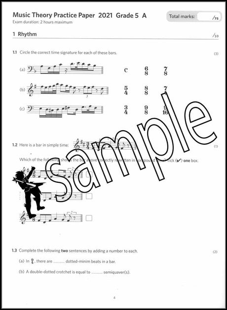 1st sample page from ABRSM Music Theory Practice Papers 2021 Grade 5