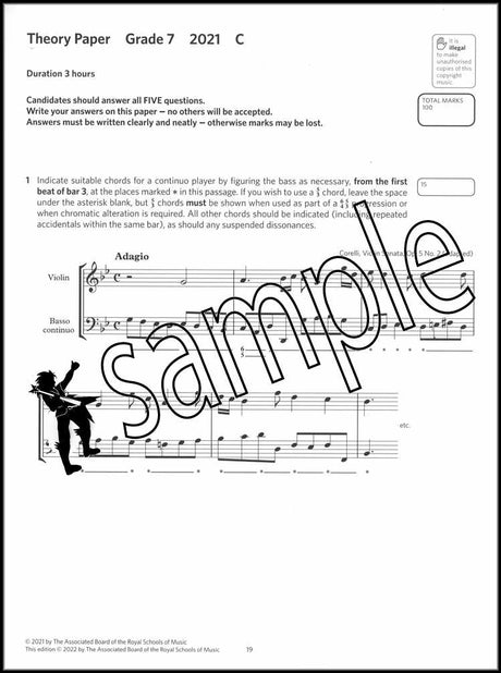 2nd sample page from ABRSM Music Theory Practice Papers 2021 Grade 7