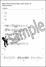 1st sample page from ABRSM Music Theory Practice Papers 2021 Grade 1 Model Answers