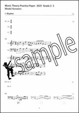 2nd sample page from ABRSM Music Theory Practice Papers 2021 Grade 2 Model Answers