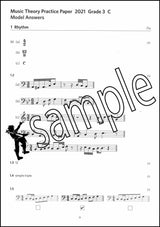 2nd sample page from ABRSM Music Theory Practice Papers 2021 Grade 3 Model Answers