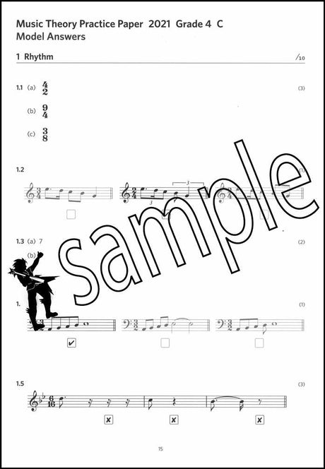 2nd sample page from ABRSM Music Theory Practice Papers 2021 Grade 4 Model Answers