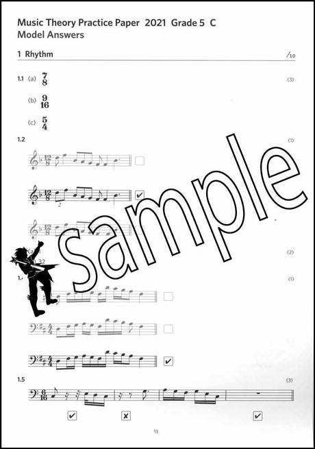 2nd sample page from ABRSM Music Theory Practice Papers 2021 Grade 5 Model Answers