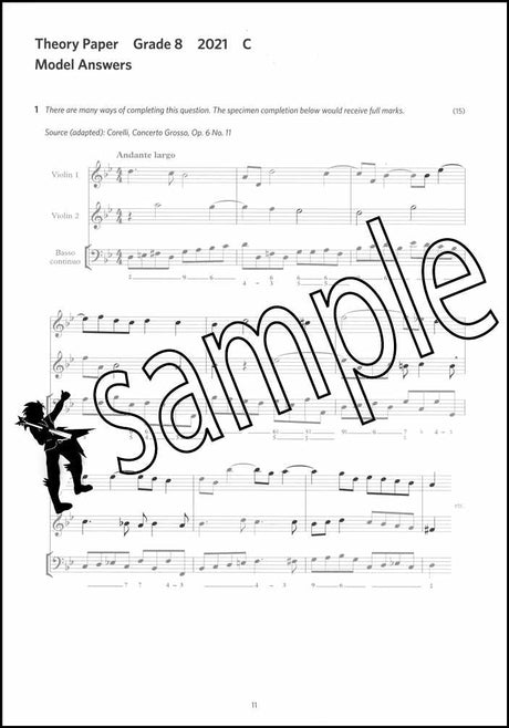 2nd sample page from ABRSM Music Theory Practice Papers 2021 Grade 8 Model Answers