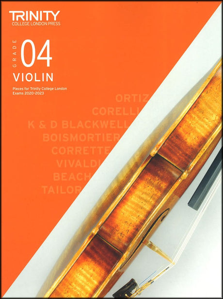 front cover of Trinity College London Violin Grade 4 (inc Piano) from 2020