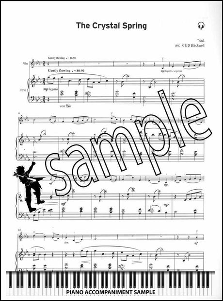 piano accompaniment sample page from Trinity College London Violin Grade 4 (inc Piano) from 2020