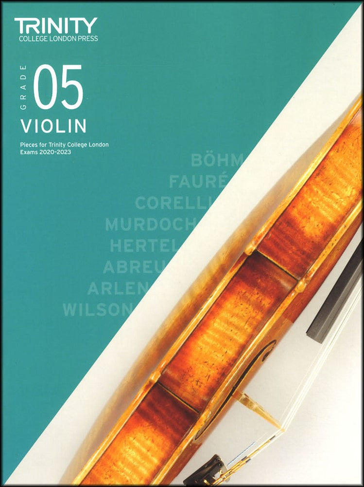 front cover of Trinity College London Violin Grade 5 (inc Piano) from 2020