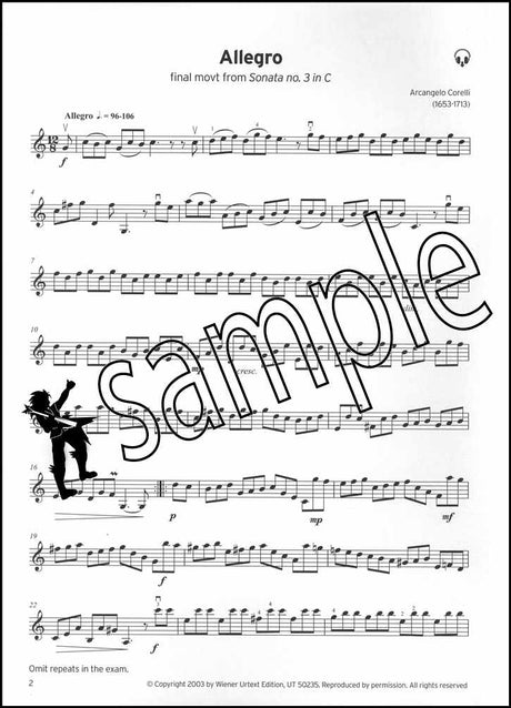 1st sample page from Trinity College London Violin Grade 5 (inc Piano) from 2020