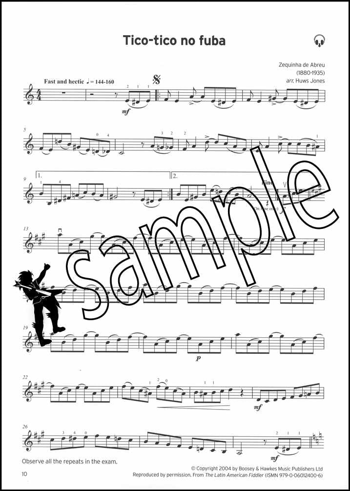 2nd sample page from Trinity College London Violin Grade 5 (inc Piano) from 2020