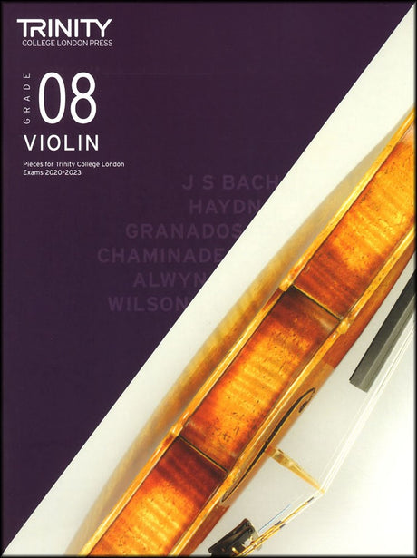 front cover of Trinity College London Violin Grade 8 (inc Piano) from 2020